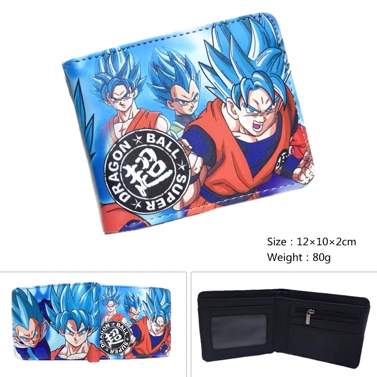 Аниме Dragon Ball Z кошелек Супер Saiyan Goku Vegetto для мальчиков и девочек карман на молнии для монет PU короткий держатель для карт - Цвет: Y