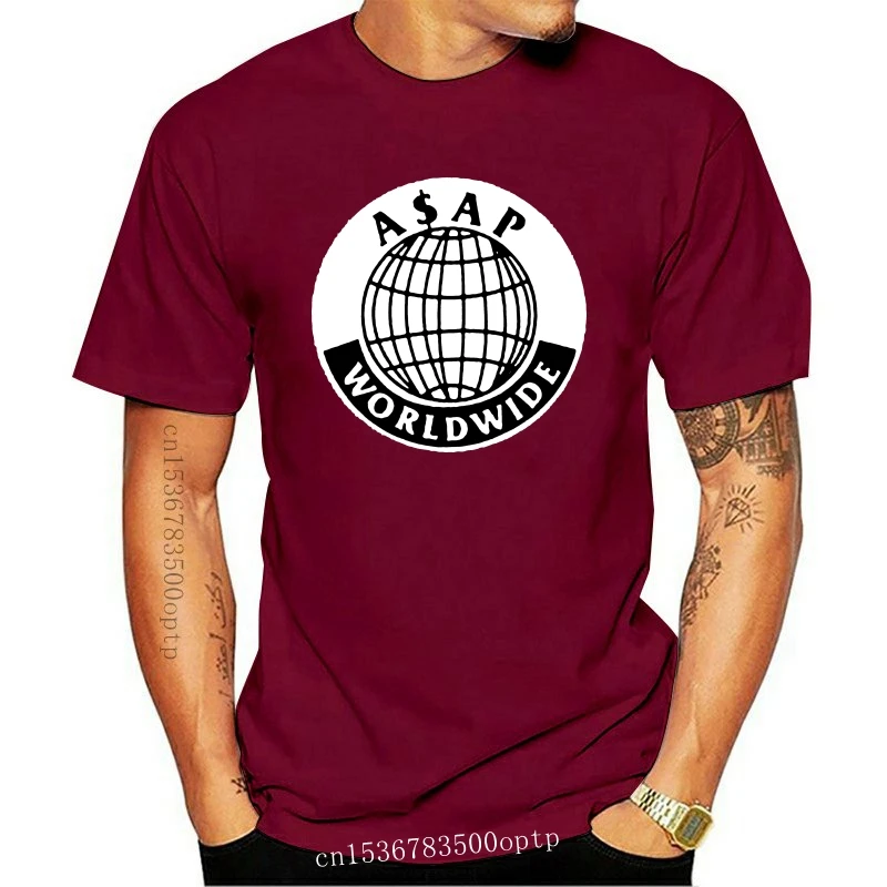 New ASAP Worldwide Men's Black Tshirt Tees Clothing