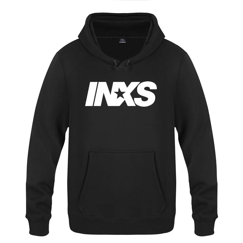 

Толстовка INXS мужская с капюшоном, Модный пуловер в стиле рок-музыка, флисовый свитшот в стиле хип-хоп, зима