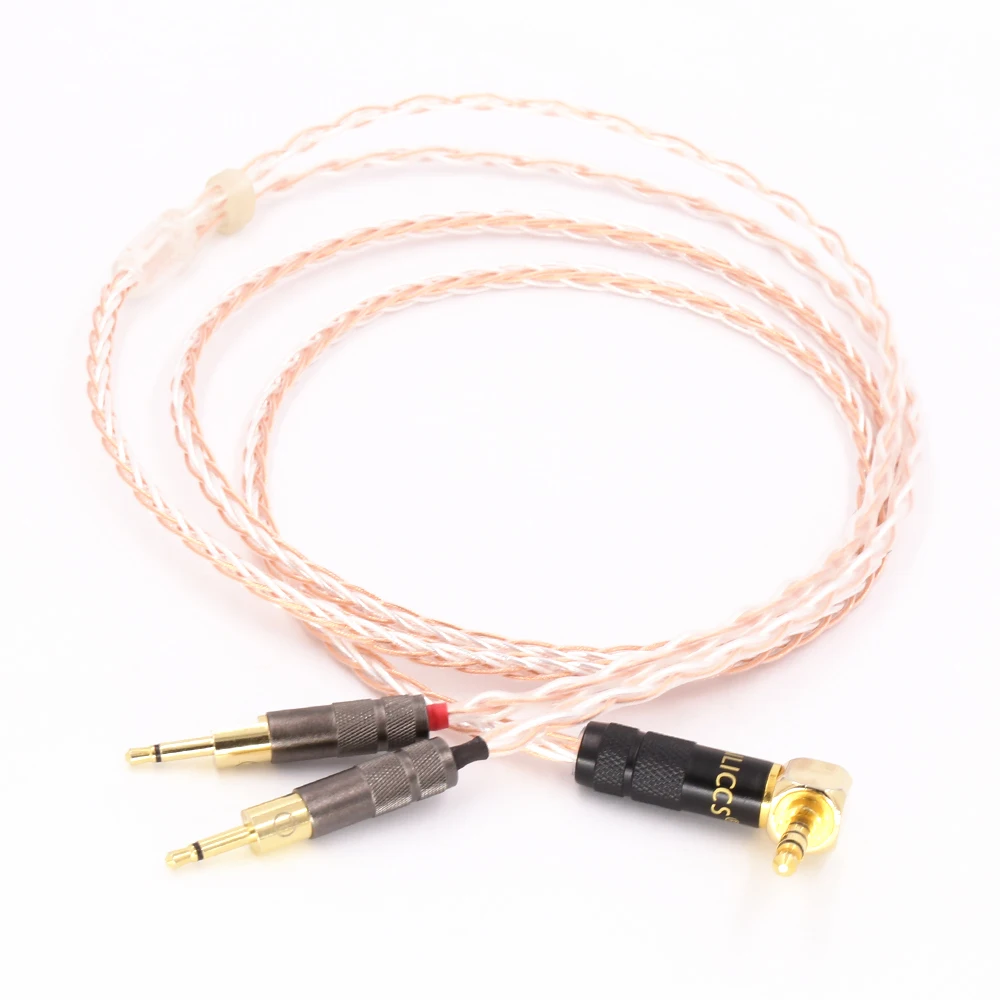 

3.5mm Right Angled 4pole TRRS Re-Zero Balanced Upgraded Audio Headphone Cable For HD700