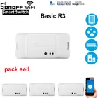 Интеллектуальный выключатель света Sonoff BASIC R3 DIY умный переключатель Wi-Fi через приложение EWeLink Беспроводной дистанционного Управление Smart Home устройства работать с Alexa Google Home