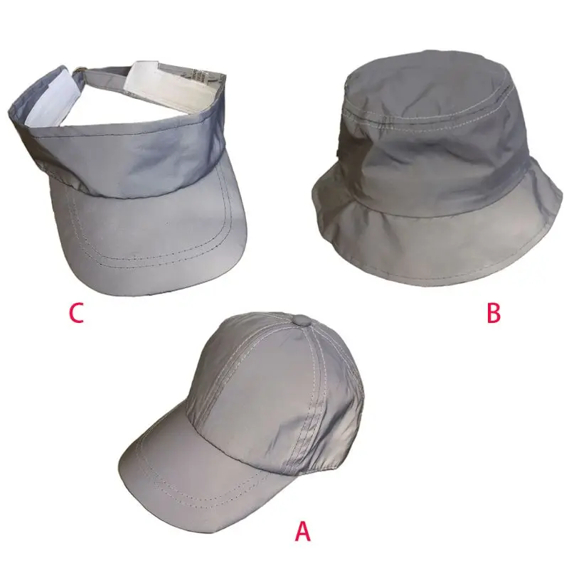

Adult Kids Unisex Night Reflective Baseball Hat Casual Sports Glow in the Dark Flash Rave Festival Running Bucket Cap