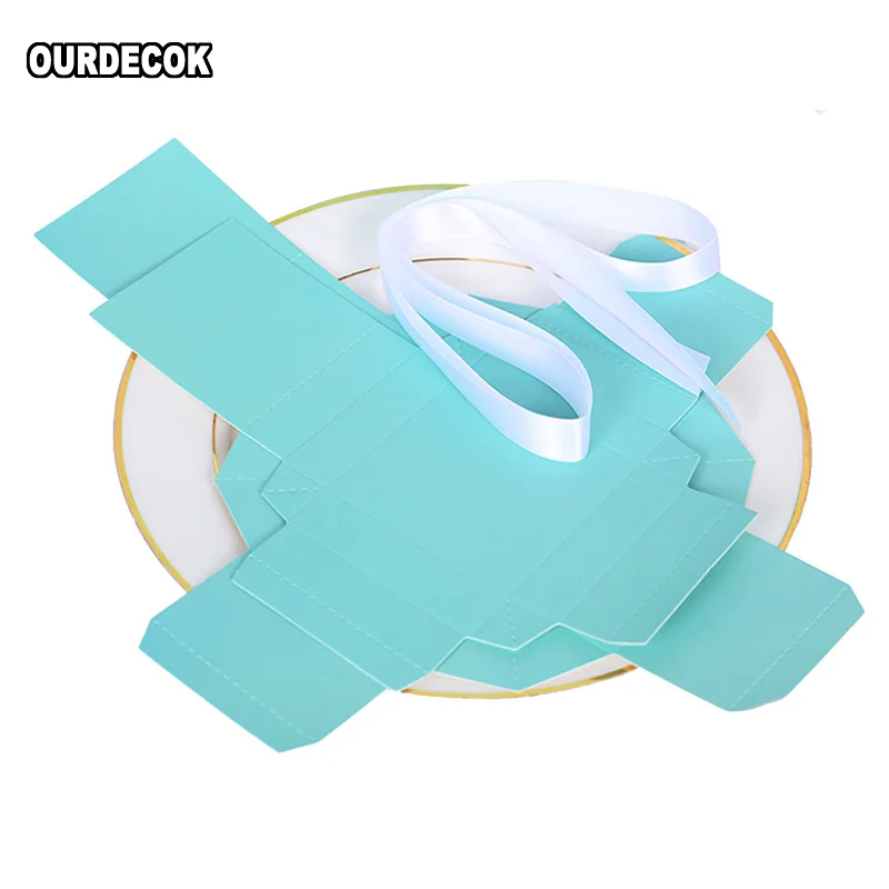 100 шт Романтическая Свадебная коробка Tiffany Blue бумажная коробка для конфет DIY коробки для конфет печенья подарочные коробки для свадебной вечеринки принадлежности для конфет