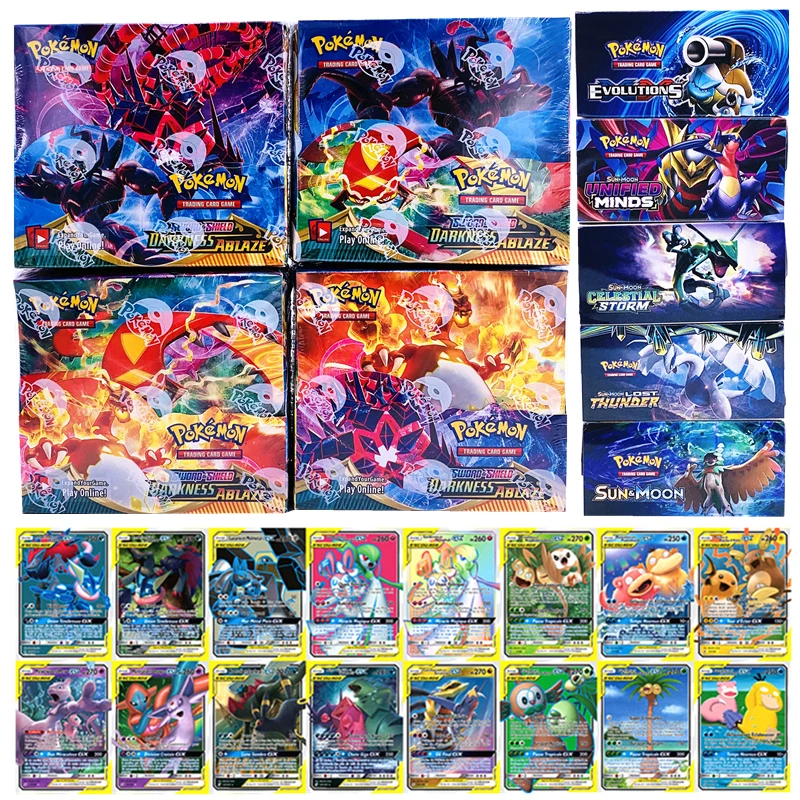 

MEGA Vmax Pokemons Toy GX French Card ABLAZE EVOLUTIONS Cards Game Battle English Carte Trading Pikachu Game Card Children Toys