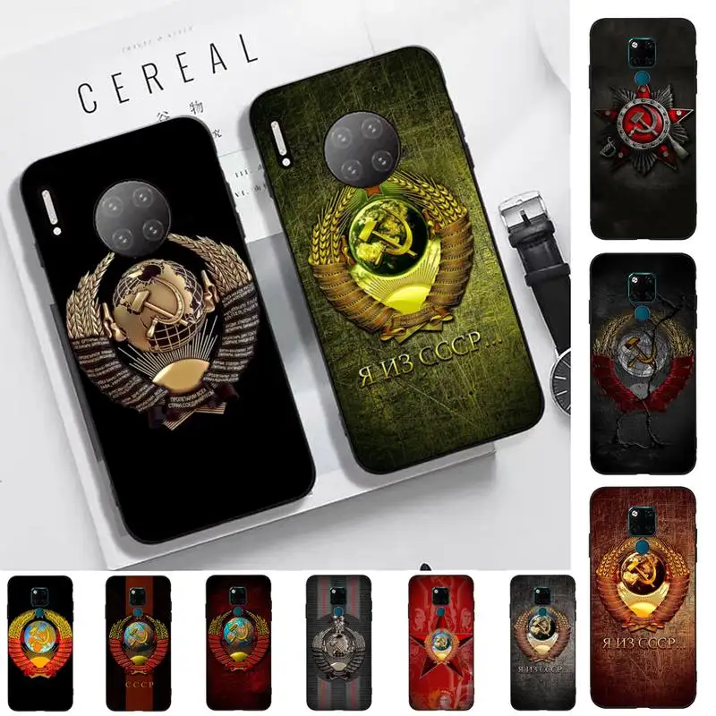 

FHNBLJ USSR Flag Soviet Union Phone Case for Huawei Mate 20 10 9 40 30 lite pro X Nova 2 3i 7se