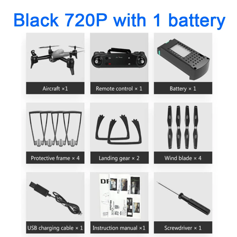 black 720P ba 1 SG106 HD Дрон с двойной камерой 1080 P/4 K WiFi FPV в режиме реального времени воздушная видео широкоугольный оптический поток RC Квадрокоптер вертолет игрушки - Цвет: black 720P ba 1