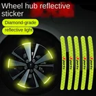 Светоотражающая наклейка для автомобильных колес, универсальная резиновая наклейка для модификации шин, мягкая резиновая полоска для украшения автомобиля