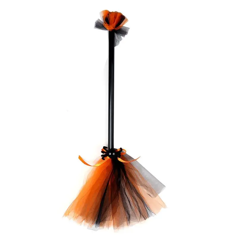 Хэллоуин ведьма бромпад реалистичный волшебник Паук Тюль Летающая метла Косплей