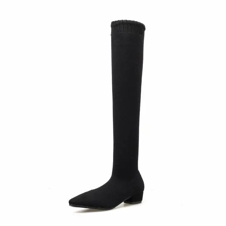 

Boots Socks Boots Woman Boots Knight Boots Thick Cylinder With Socks Boots Woman Overknee Boots