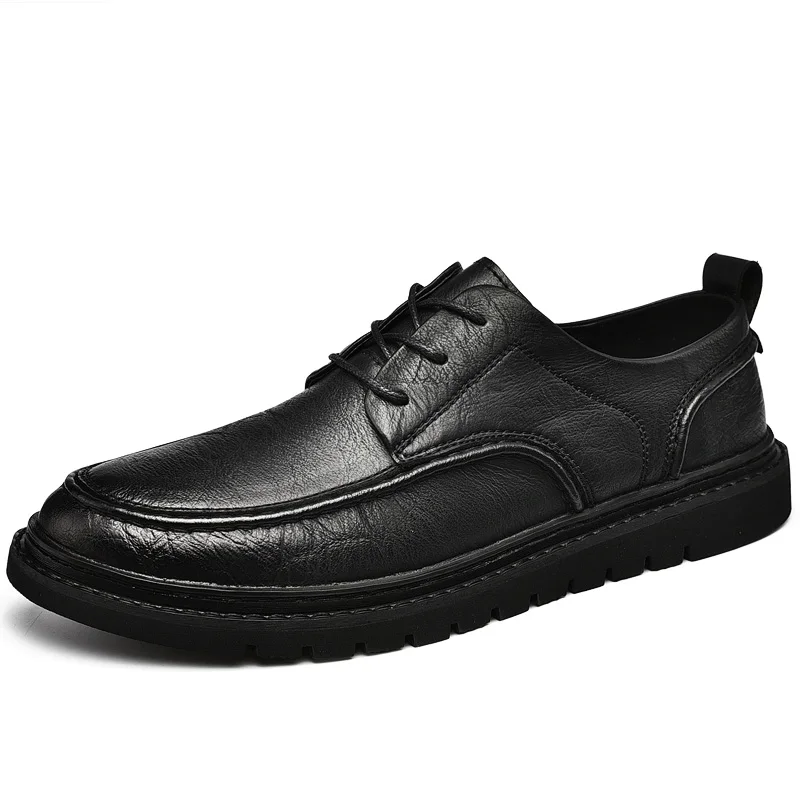 

Новинка, Всесезонные туфли в английском стиле CN(Origin), мужские прогулочные туфли для взрослых, резиновые, на шнуровке, ПВХ, без пола, гибкие