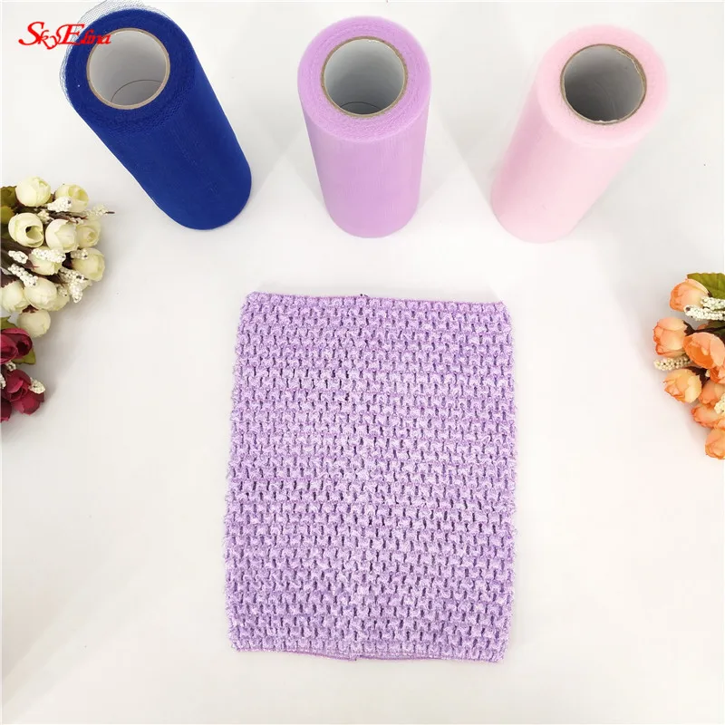 light purple 1 шт. 15*15 см/23*20 см Ткань для юбки-пачки Крючком эластичная ткань топы грудь обертывание DIY швейная одежда трикотажная ткань эластичное бандо 5zSH - Цвет: light purple