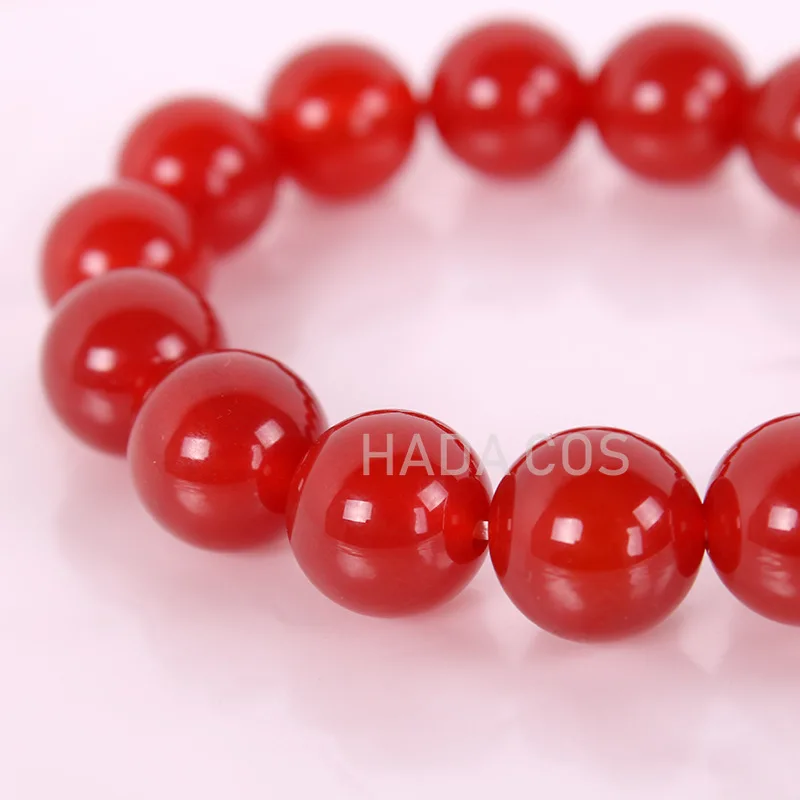 Горячая игра Genshin Impact Hu Tao браслет 16/18 12 мм. Красный агат бусины косплей реквизит