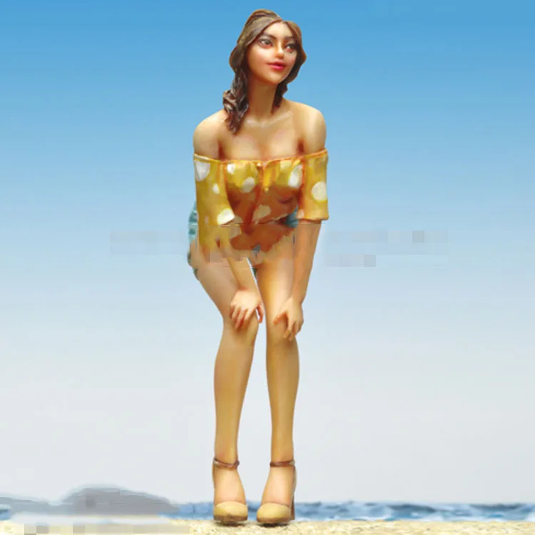 1/24 весы Неокрашенная полимерная фигура пляжная юбка для девочек GK|Наборы сборки