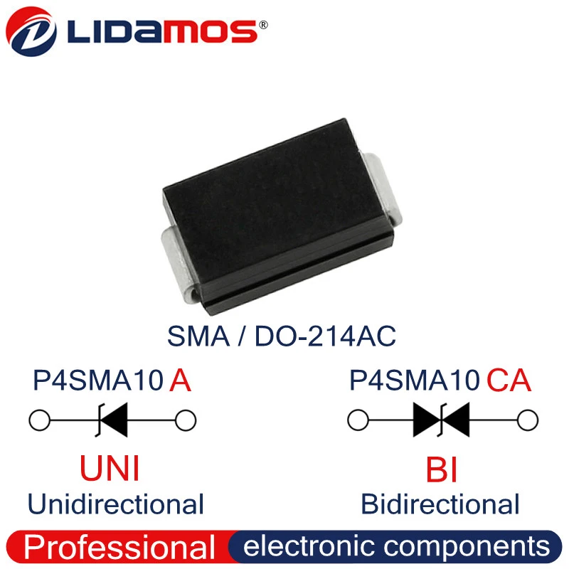 500 шт. TVS P4SMA18A 18A P4SMA18CA 18C P4SMA20A 20A P4SMA20CA 20C SMA DO-214AC SMD диоды подавления переходников