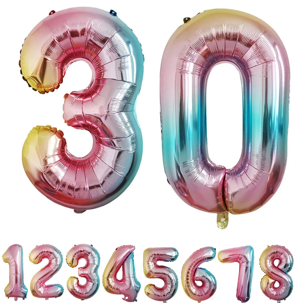 Количество воздушных шаров гигантский фольгированный воздушный шар цифровой