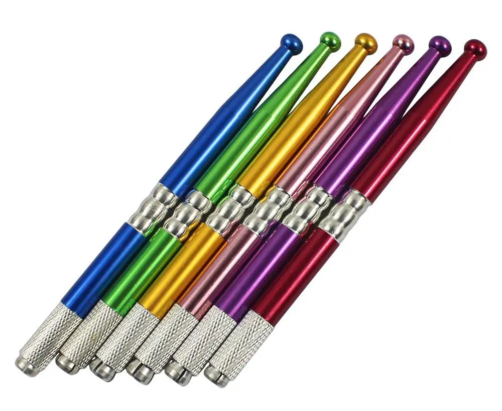 6pcs Microblading Pen Tatoo Eyebrow Permanent Makeup Hand Tools Holder Stainless Steel Handmade Manual Tattoo | Красота и здоровье