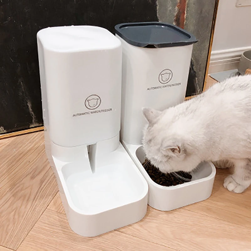 3.8L Large Capacity Pet Dog Cat Automatic Feeder Detachable Bowl Water Dispenser Food Feeding Device For Supplies | Дом и сад