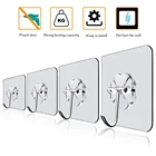 Прозрачный Прочный Крючок, самоклеящиеся настенные вешалки для дверей, крючки на присоске, стойка с большой нагрузкой, присоска, аксессуары для дома, кухни, ванной комнаты