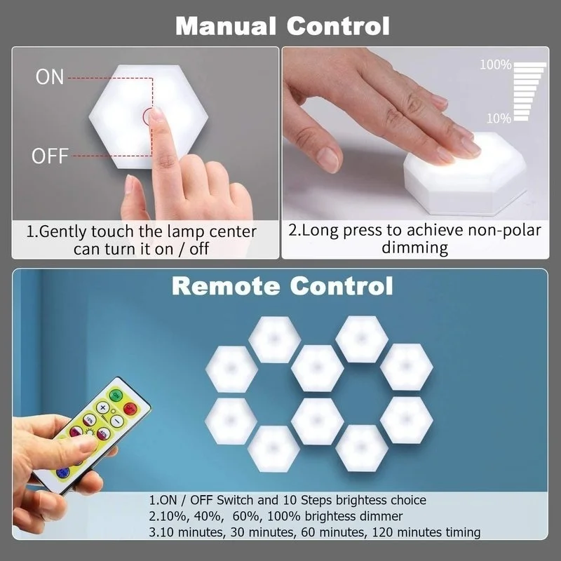 

Modern LED Night Lights Quantum Lamp Modular Touch Light Touch Sensitive Lighting LED Night Light Magnetic DIY Indoor Decoration