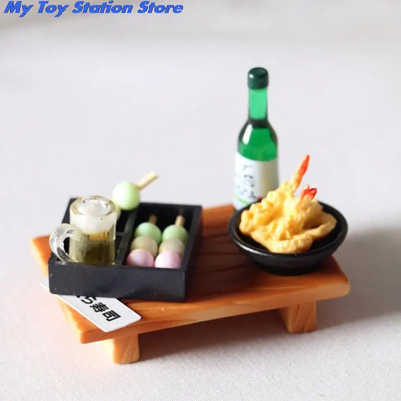 

Миниатюрная еда для кукольного домика, японские суши, рыбный мяч, кукла Tempura Bento, кухонная игрушка