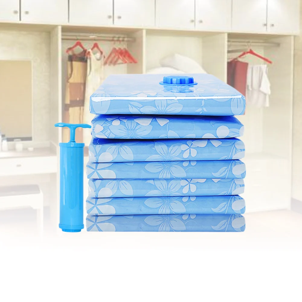 

11 Pcs Vacuum Storage Bag Thickened Reusable Cloth Compressed Bag Clothes Blanket Packing Bag with Hand Pump (70x50cm/