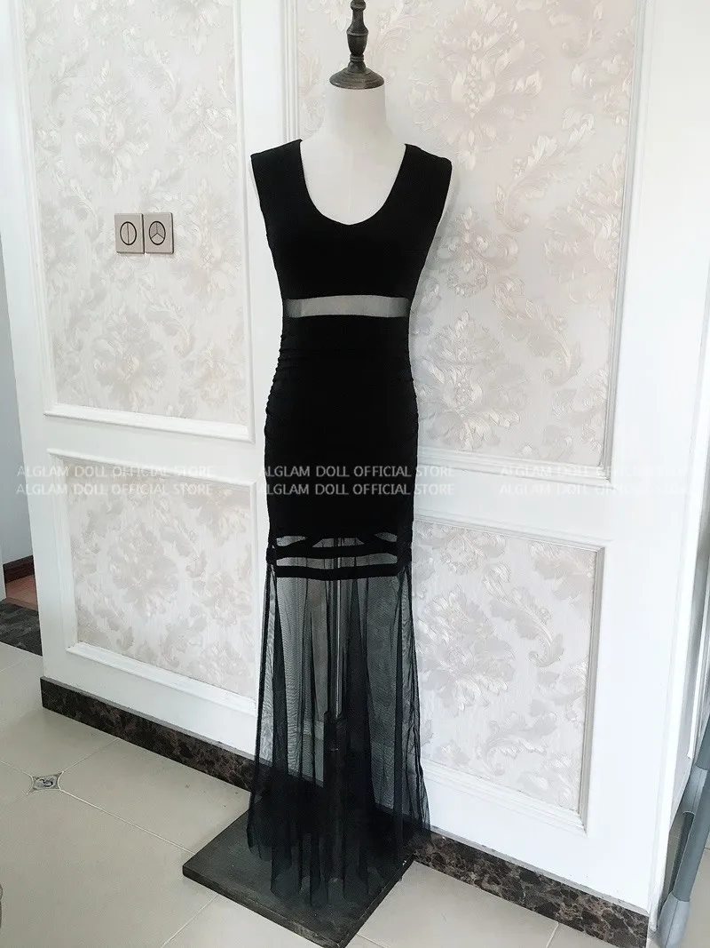 Летнее черное платье без рукавов с v-образным вырезом Vestidos облегающее платье-футляр с сеткой в стиле пэчворк Макси Длинные Сексуальные вечерние платья