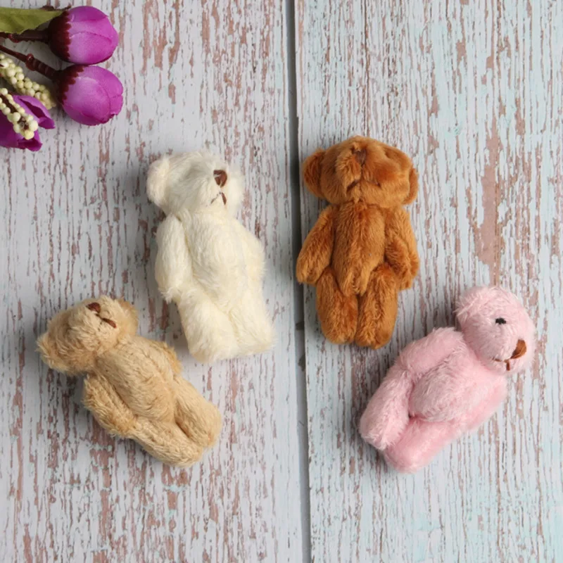 5 шт./лот мини медведь мягкие плюшевые игрушки 6 см маленький для детей белый