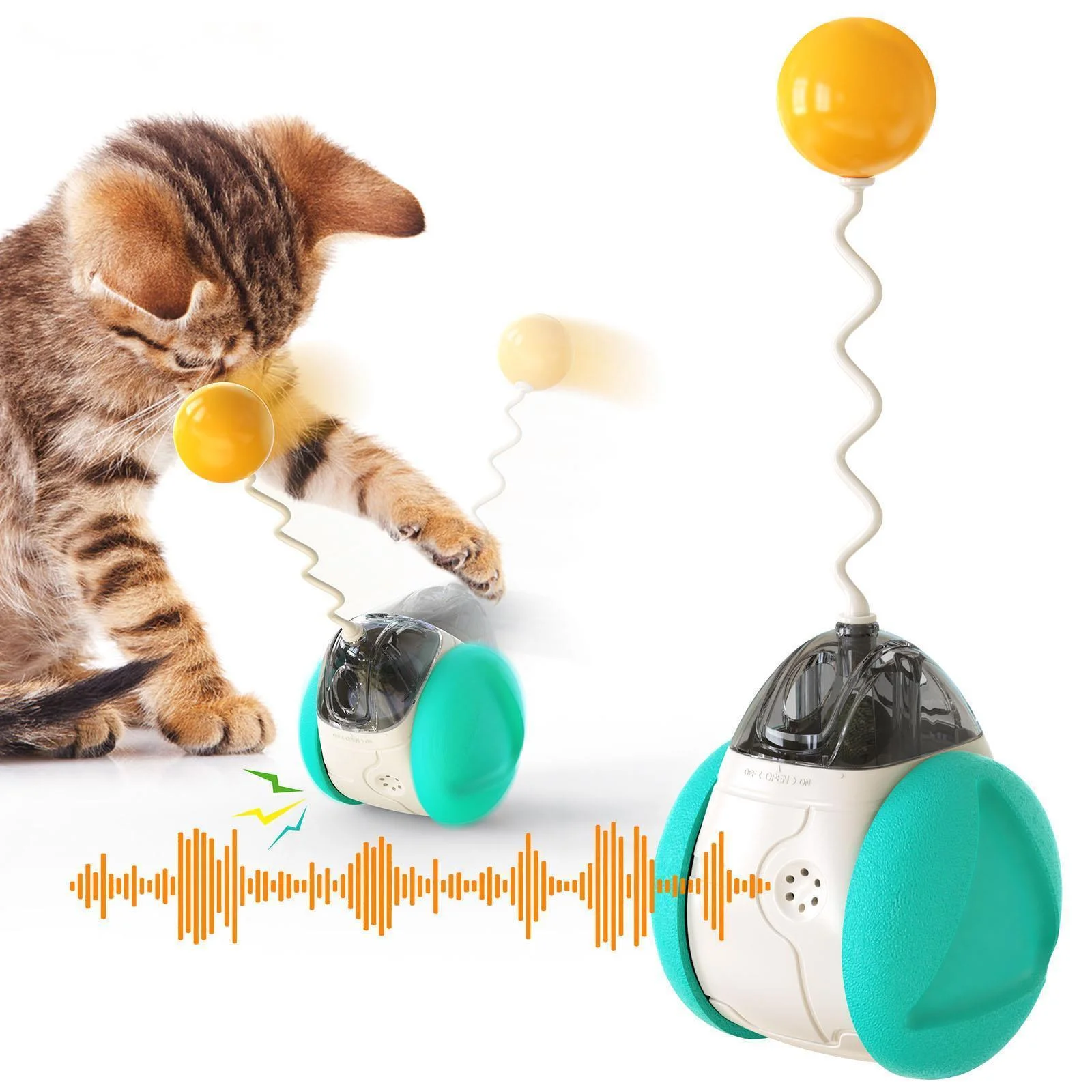 

Smart Cat Toys Interactive Toys For Cat Free Shipping Kitten Toy Squeaky Cat Playing Toy With Catnip Ball Sliding Toy Gonius Pet