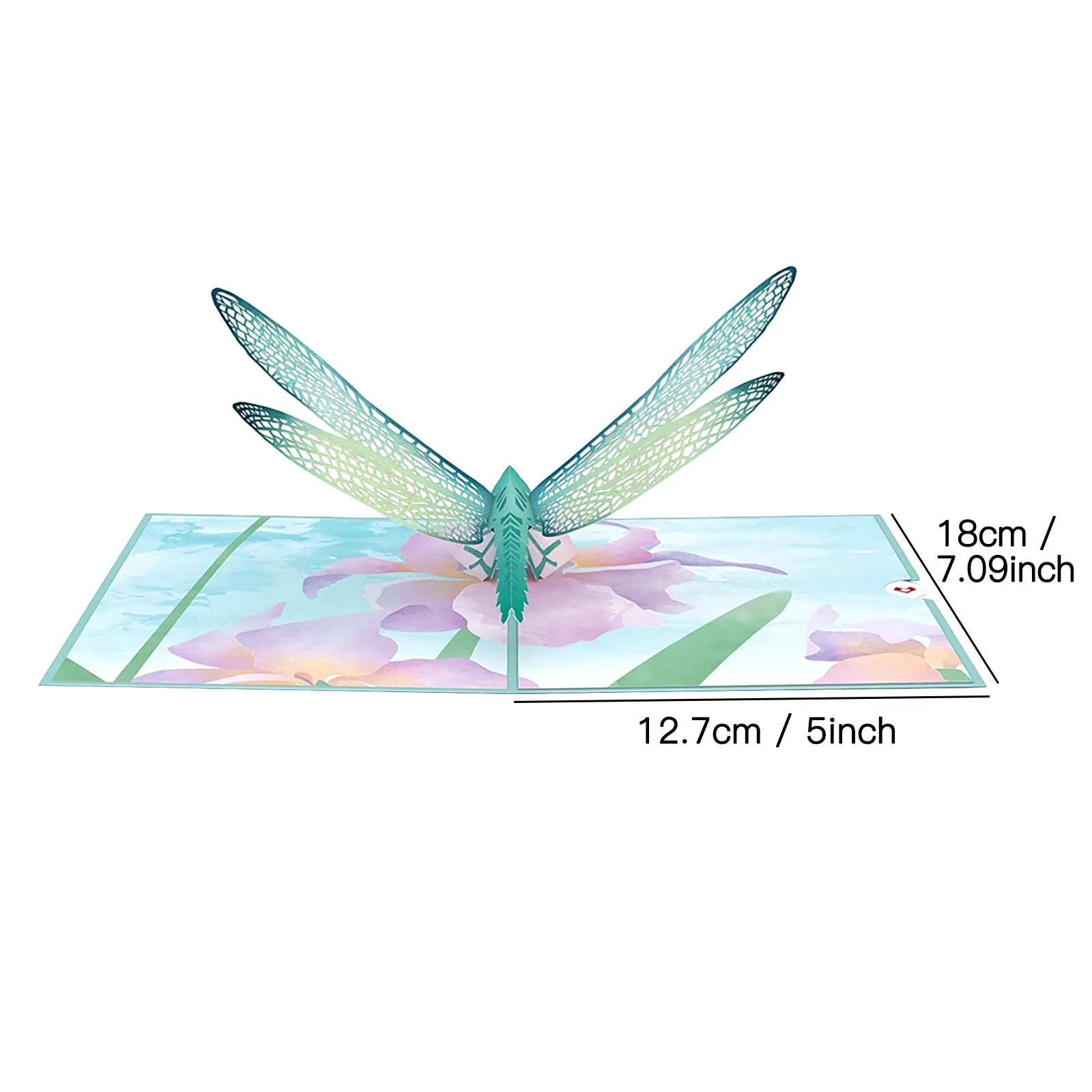 

3D Happy Mother's Day Gift Dragonfly Thanksgiving Paper Carving Blessing Greeting Card Handmade Paper 05*