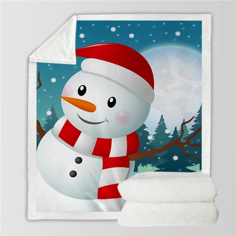 Плюшевое одеяло рождественские украшения для дома Фланелевое покрывало из