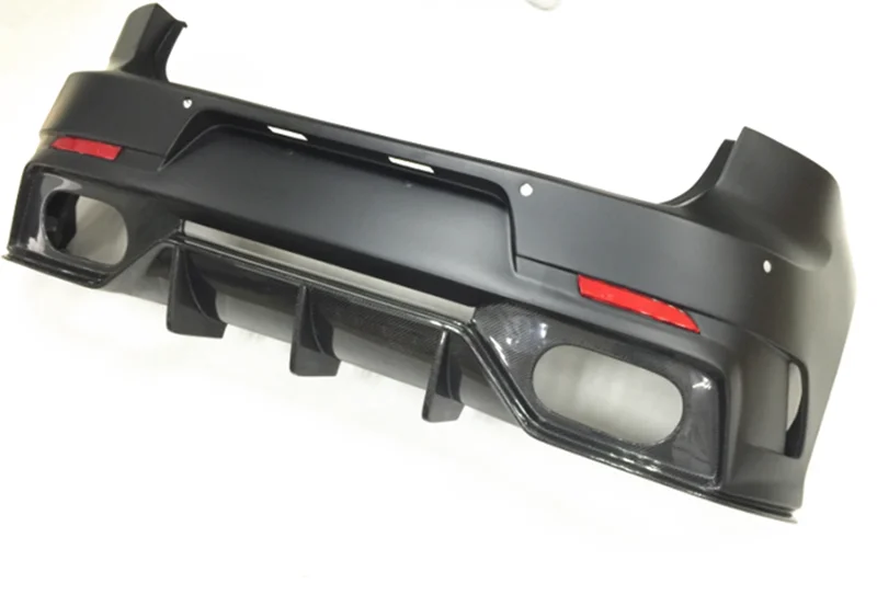 Углеродное волокно задний бампер Выпускной диффузор спойлер для Volkswagen VW Golf 7 2014