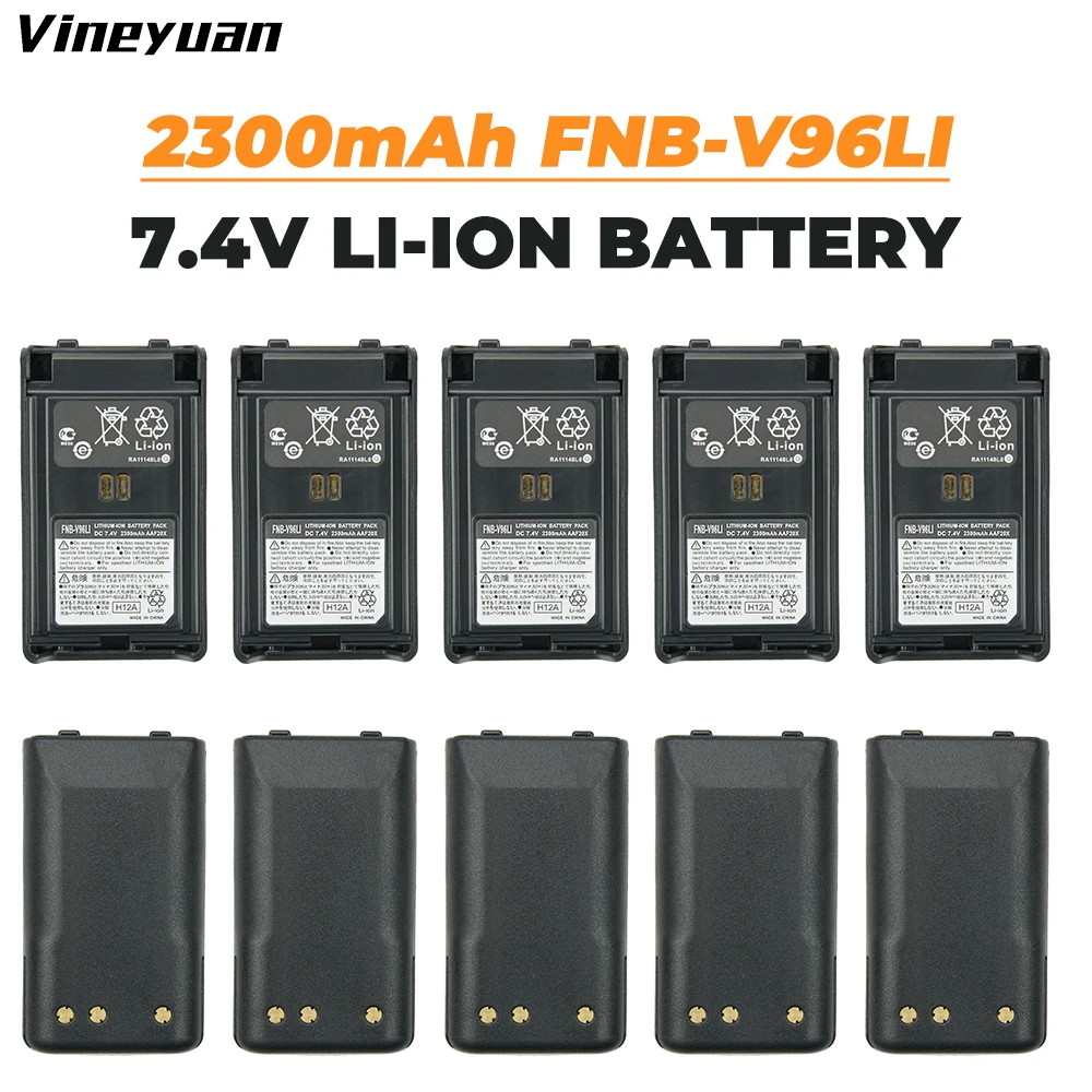 10X Ersatz FNB-V96LI 2300mAh Batterie für Vertex VX-350 VX-351 VX-354 Zwei Funkgeräte Li-Ion Batterie (CD-34 ladegerät)