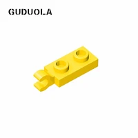 guduola plate 63868 1x2 with horizontal clip on end moc building block education toys parts education diy for kid 80pcslot