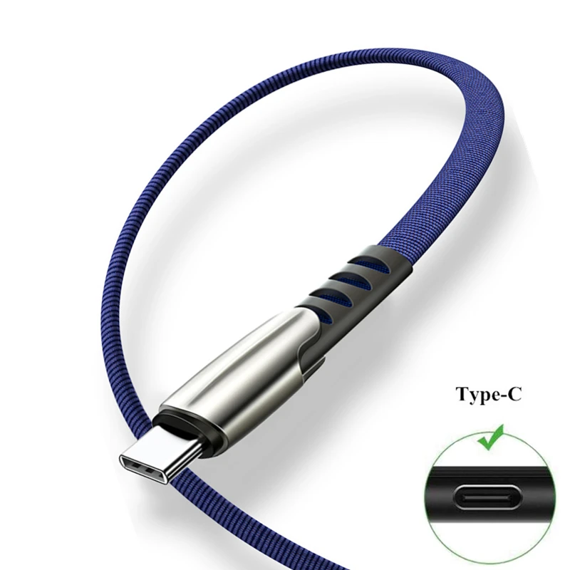 Высокопрочный USB C 3 1 кабель 5A для телефонов Samsung NOTE 10 9 8 S9 A20 A20E A50 Nokia LG Stylo 5 Honor 9X view 20