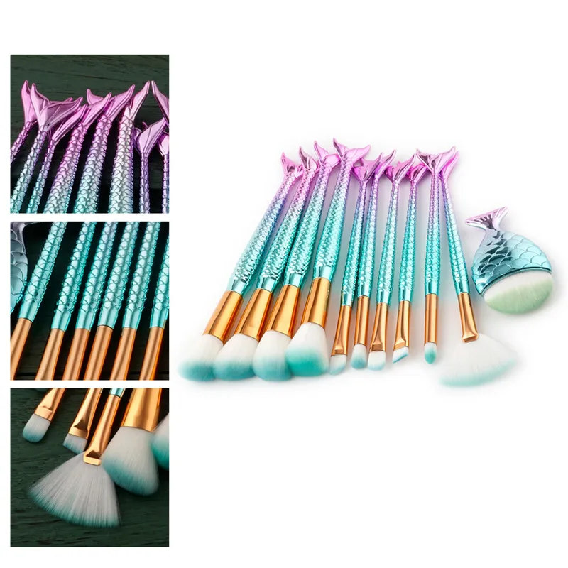 11 шт./компл. кисти для макияжа Красочные бровей Тени век румяна корректор