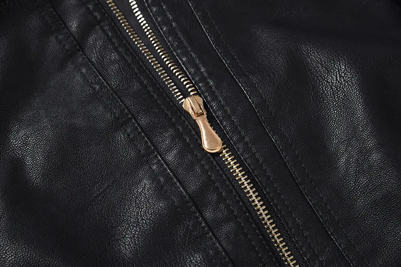 

Women Spring Autumn Pu Leather Jacket Casual Slim Soft Moto Biker Faux Leather Jacket Female Coat Basic Streetwear R111803