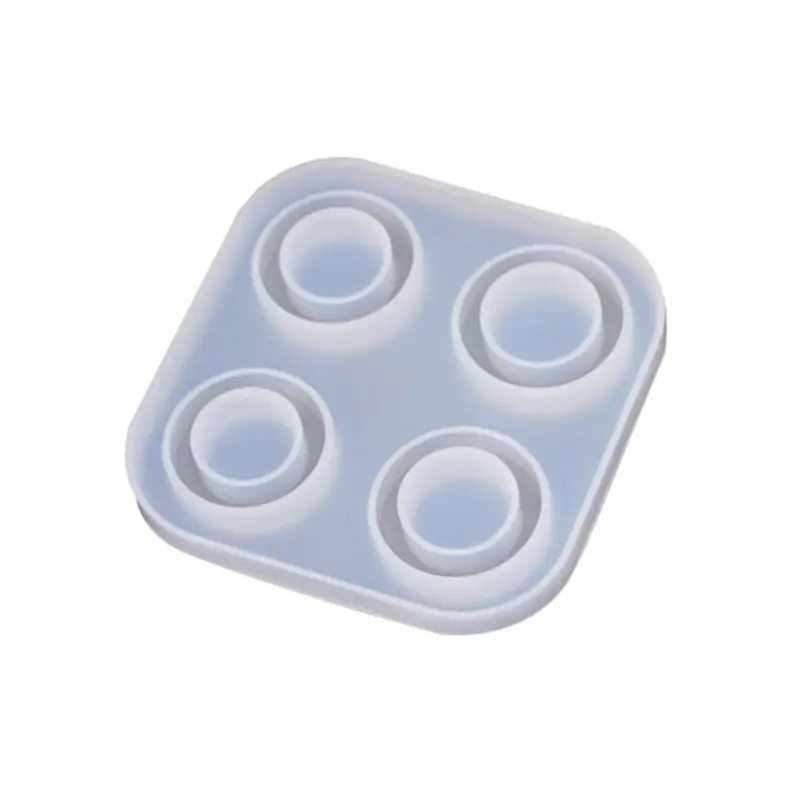 

69HB 4/6 Grid DIY Handmade Rings Shape Silicone Epoxy Mold UV Resin Moulds Pendant Tools Jewelry Making