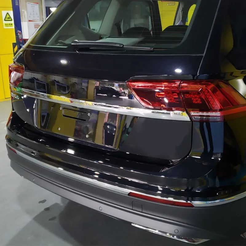 Vtear для VW Tiguan тигуан задний багажник отделка двери Наружные молдинги аксессуары из нержавеющей стали Автоматическая задняя дверь защита,автотовары