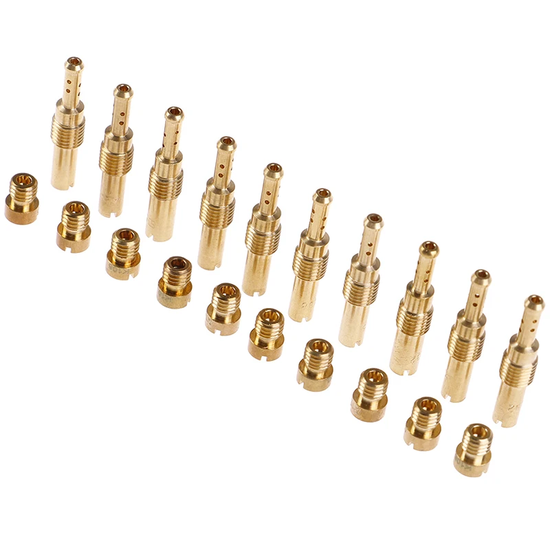 

10Pcs Set Slow/Pilot Jet For PWK Type CVK Type PE &10Pcs Carburetor Main Jet Kit