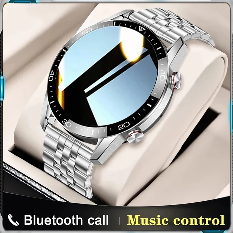 

2021 Fashion Smart Watch For Mens Sleep Tracker Stainless Steel Waterproof Sports Diving Dial Call Smartwatch Phone Montre Homme