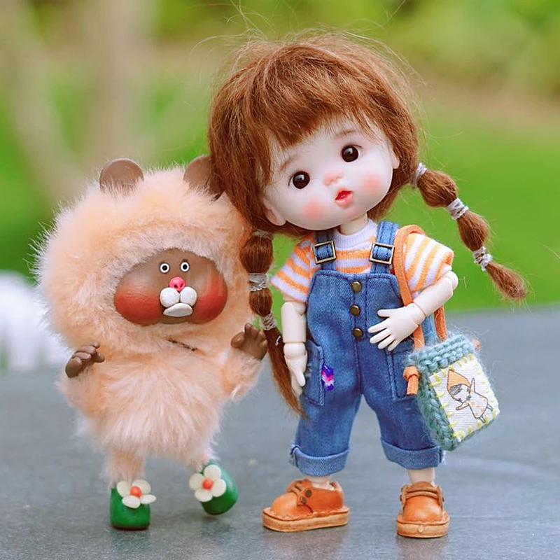 Джинсовый комбинезон для куклы Obitsu 11 ручной работы футболка кукол OB11 IXDOLL Holala 1/8 BJD