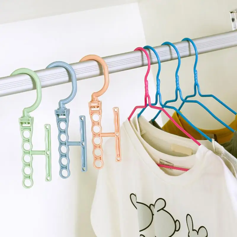 1pcs 5 Hole Creative Clothes Hanger Rack Space Saver Organizer Wonder Clothing Hook Closet Storage Drying | Дом и сад