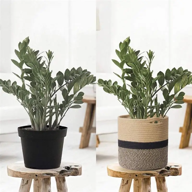 

1 Pc Woven Flower Container Eco-friendly Flower Holder Simple Clothes Basket