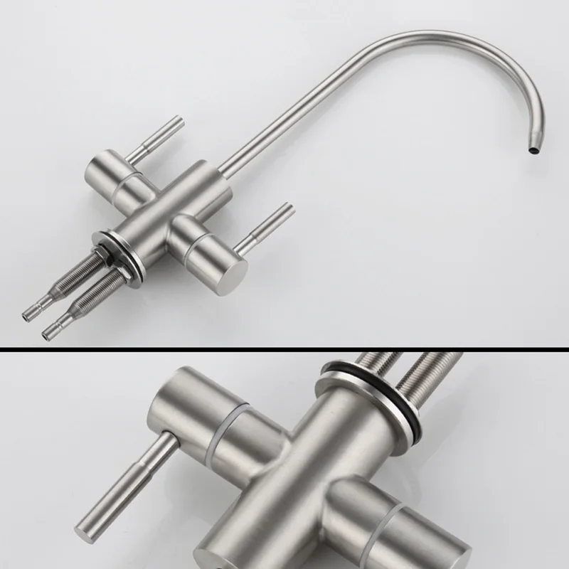 Кран из нержавеющей стали поворотный на 360 градусов двойной режим для домашней