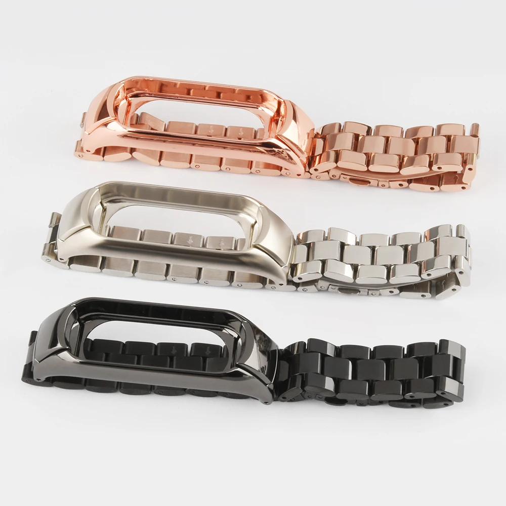 

Xiaomi mi band 4 Leather Strap for Xiaomi Miband 3 Bracelet Replacement Screwless Straps Metal Strap For Mi Band 4 Accessories