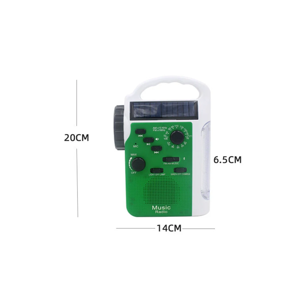 Мини Портативный AM/FM Bluetooth динамик солнечной ручной Динамо уличный радио