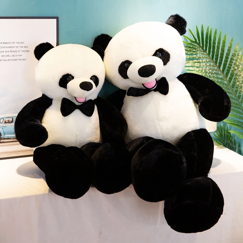 Dorimytrader Jumbo Cute Soft Simulation Animal Panda Plush Toy Giant Stuffed Cartoon Bear Doll Baby Present 47inch 120cm | Игрушки и