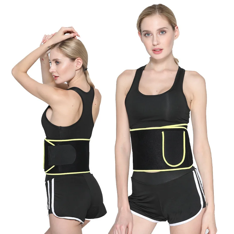 

Gym Waist Trainer Belt Weight Loss Sweat Wrap for Women Men Waist Trimmer Slimming Belt Adjustable Waist Back Support for Sports