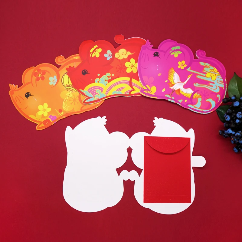 Мультфильм крыса дизайн нерегулярные красный пакет 2020 китайский новый год