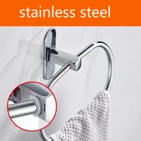 punch free bathroom towel holder stainless steel towel ring holder hanger wall mounted round home hotel bathroom accessory